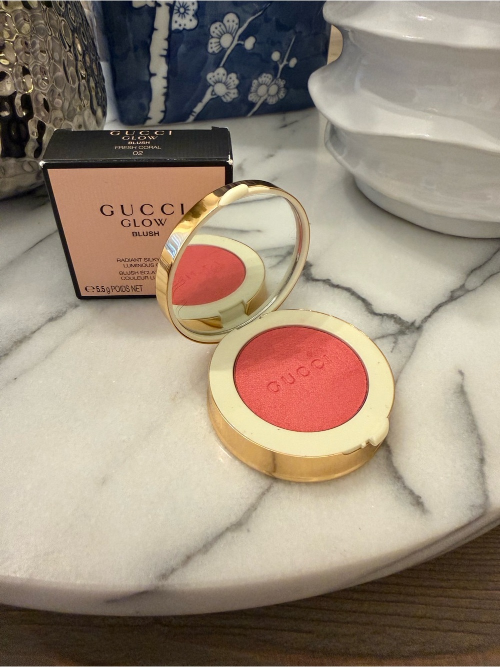 Gucci
Glow Dewy Powder Blush in 02 Fresh Coral - Picture 3 of 5
